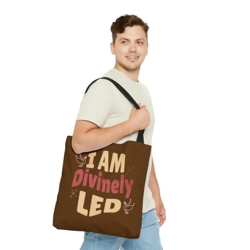 Inspirational Quote Tote Bag - I am divinely led - Image 3