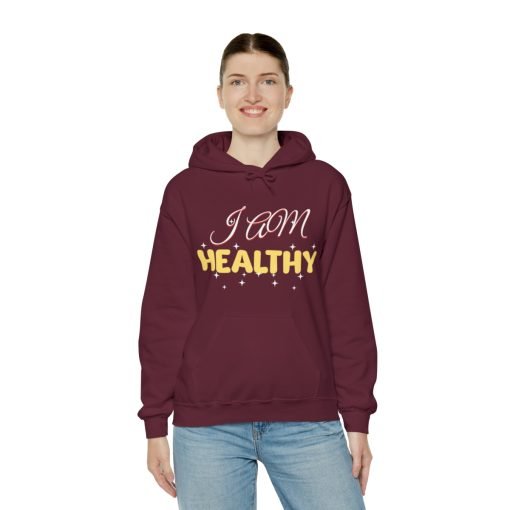 Manifestation Hooded Sweatshirt – I am healthy - Image 10