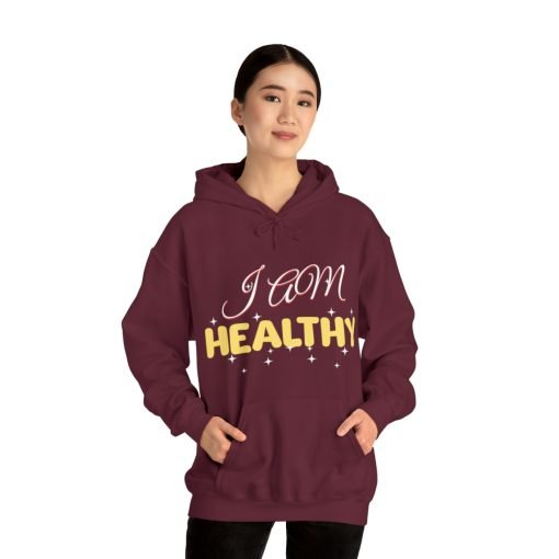 Manifestation Hooded Sweatshirt – I am healthy - Image 15